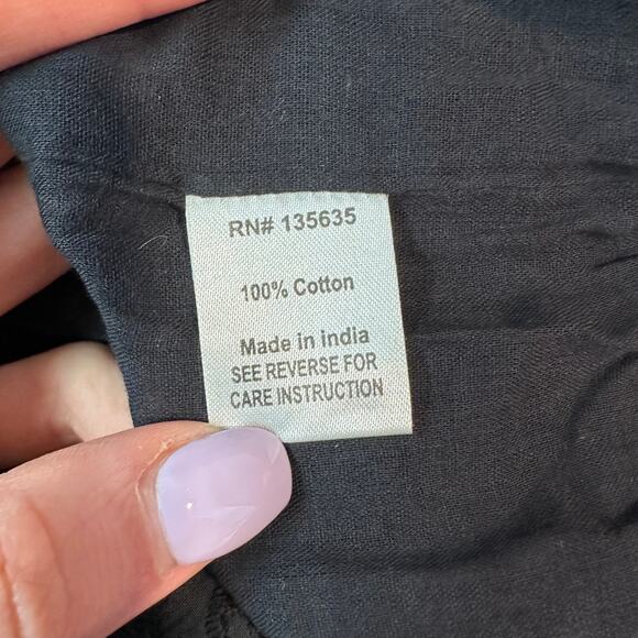 Anthropologie Love The Label Maxi Dress V-Neck Eyelet Lace Tiered Swiss Dot - Picture 10 of 11